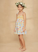 Vestido de punto smock de color crudo con estampado de flores KRUDETTE 2 / 24E2PFK7RBS001