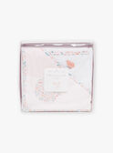 Capa de punto de rizo blanco y guante con estampado floral y de conejo para niña recién nacida CONSTANCE / 22E0AFC1POI000