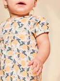 Blusa de color vainilla de satén con estampado de frutas FAPENNY / 23E1BFO1CHE114