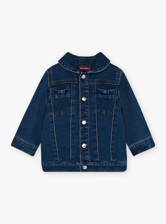 Chaqueta vaquera con detalles anudados para bebé niña CIMELISSA / 22E1BFG1VESP269