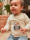 Body camiseta vainilla de manga larga con estampado de tractor y animales GABORICE / 23H1BG71BOD114