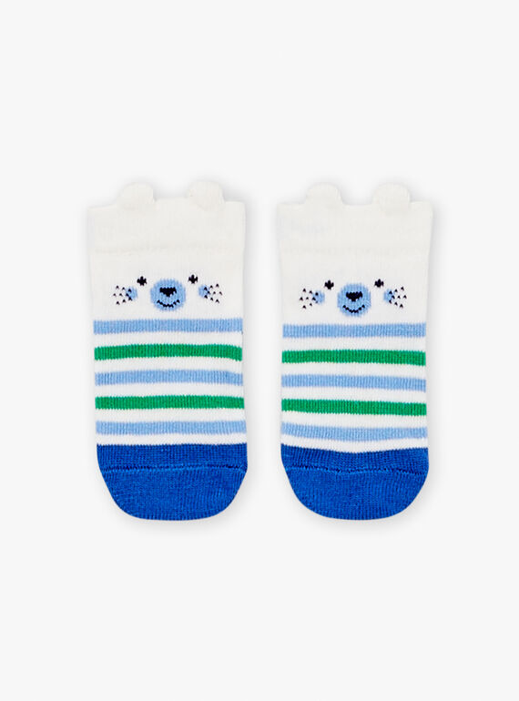 Calcetines blancos con estampado de rayas LABERNIE / 24H4BGI1SOB000