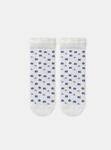 Calcetines jacquard de flores color crudo MEFLERETTE / 25E4PF81SOQ114