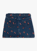 Falda vaquera con estampado bordado para niña CAJETTE / 22E2PF71JUPP274