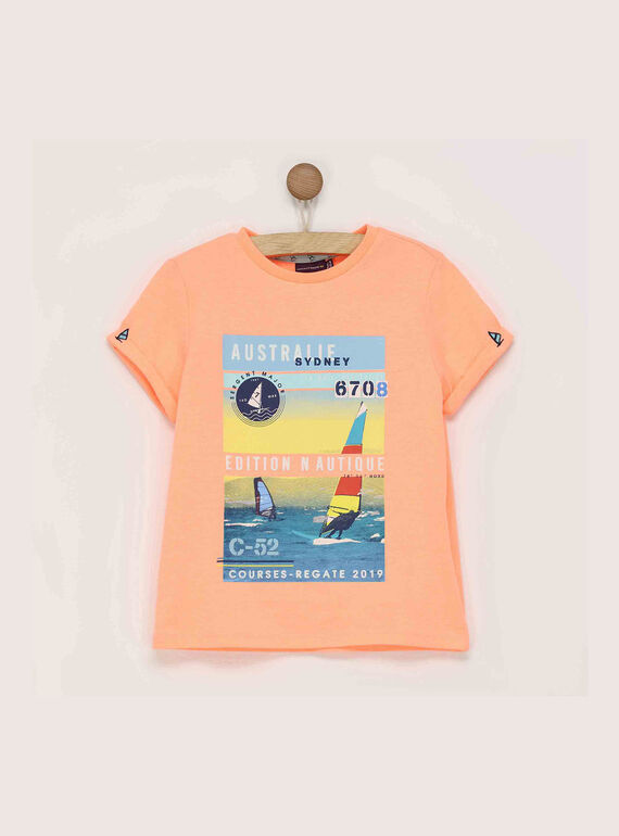 Camiseta de manga corta de color naranja REPIVAGE / 19E3PGD1TMCE403
