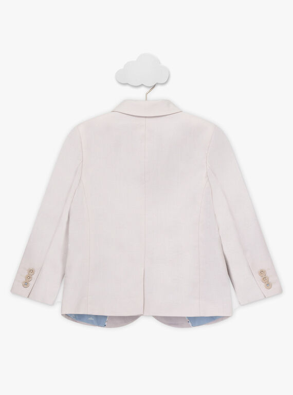 Chaqueta de traje de color beige para niño TICOSTAGE / 20E3PGJ1VES808