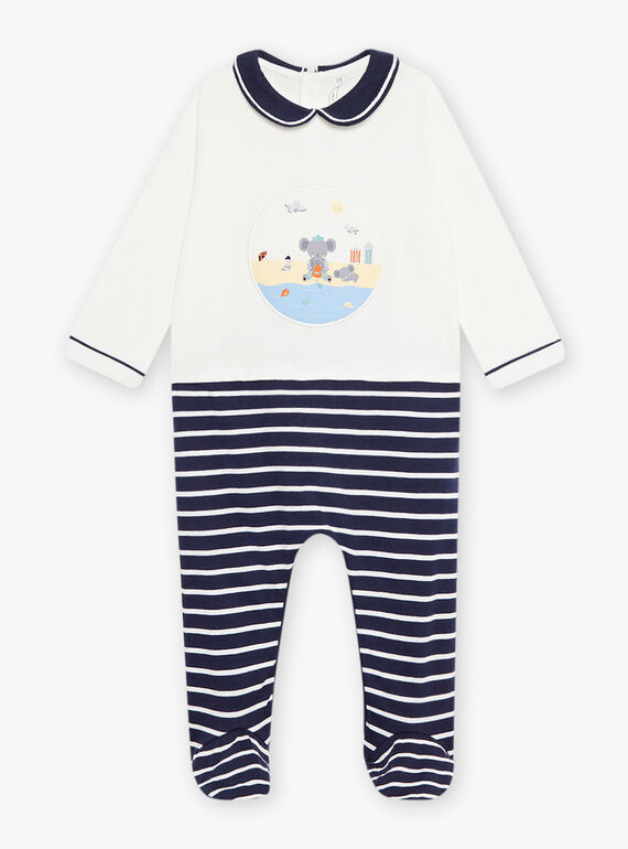 Pelele de rayas con estampado de koala en la playa para bebé niño CEFINN / 22E5BG42GRE070