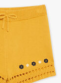 Short amarillo mostaza de punto FLISHETTE / 23E2PFP1SHOB106