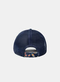 Gorra azul marino con estampado de hojas tropicales y peces KLOFAGE / 24E4PGS1CHAC234