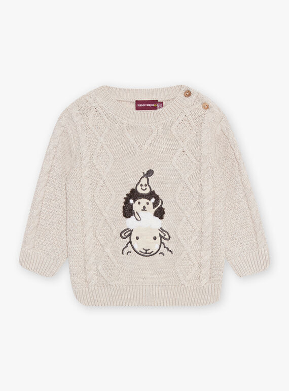 Jersey de punto de fantasía jaspeado DALUGO / 22H1BGR1PULA011