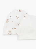2 gorros de algodón de color crudo para recién nacido LOUCA / 24H0AM11BNA001