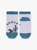 Calcetines cortos de color lila y azul pato con estampado jacquard de desierto FLANAGE / 23E4PGO1SOBH700
