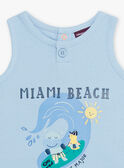 Camiseta de tirantes azul con estampado de surf, para bebé niño CAYVAN / 22E1BGV2DEBC218
