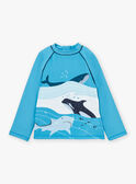 Camiseta de baño con protección solar +50 con estampado de tiburón, orca y ballena KLUCHAGE / 24E4PGG2TUV216