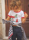 Camiseta con estampado de dinosaurios en bicicletas FEMIAGE / 23E3PGB1TMC001