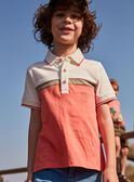 Polo crudo y coral para niño CUWIAGE / 22E3PGP1POL001