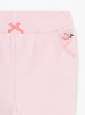 Pantalón de chándal de color rosa algodón de azúcar para bebé niña CADALICE / 22E1BFB1JGBD315