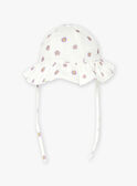 Gorro de color crudo con estampado floral de gasa de algodón LAANNA / 24H4BFI2CHA001