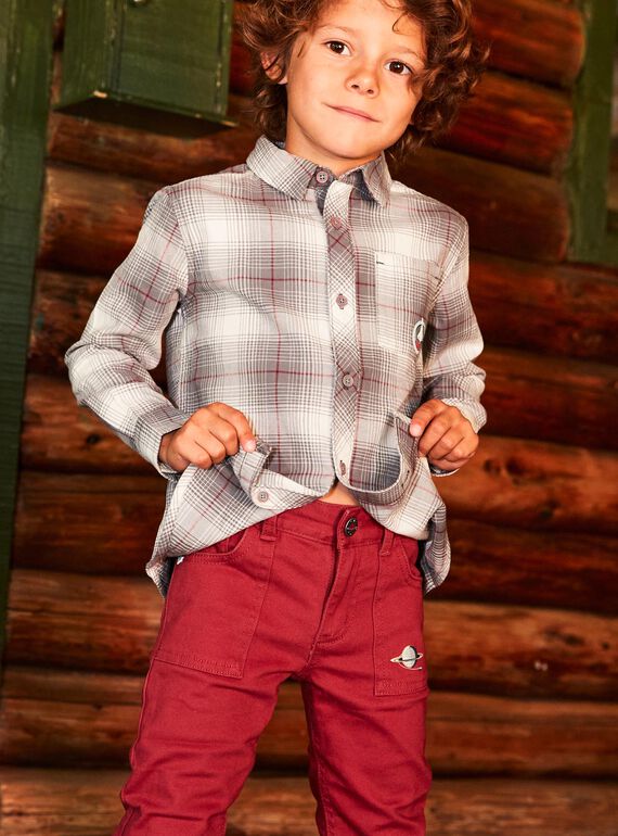 Pantalones regulares en color burdeos DUMARAGE / 22H3PGZ1PANF507