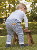 Pantalón de chándal de color crudo con estampado de rayas GAFLORIAN / 23H1BG91JGB001