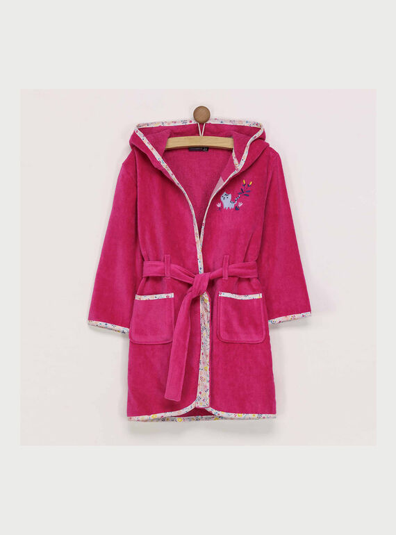 Albornoz de color rosa REJOLETTE / 19E5PF71PEI304