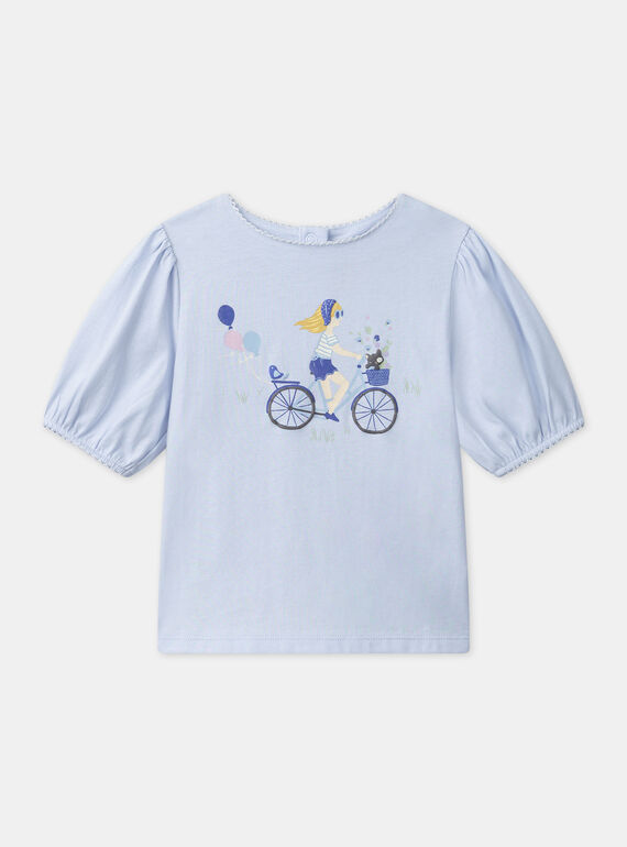 Camiseta de manga corta azul cielo MEPIAFETTE / 25E2PF81TMC020