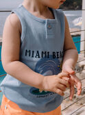Camiseta de tirantes azul con estampado de surf, para bebé niño CAYVAN / 22E1BGV2DEBC218