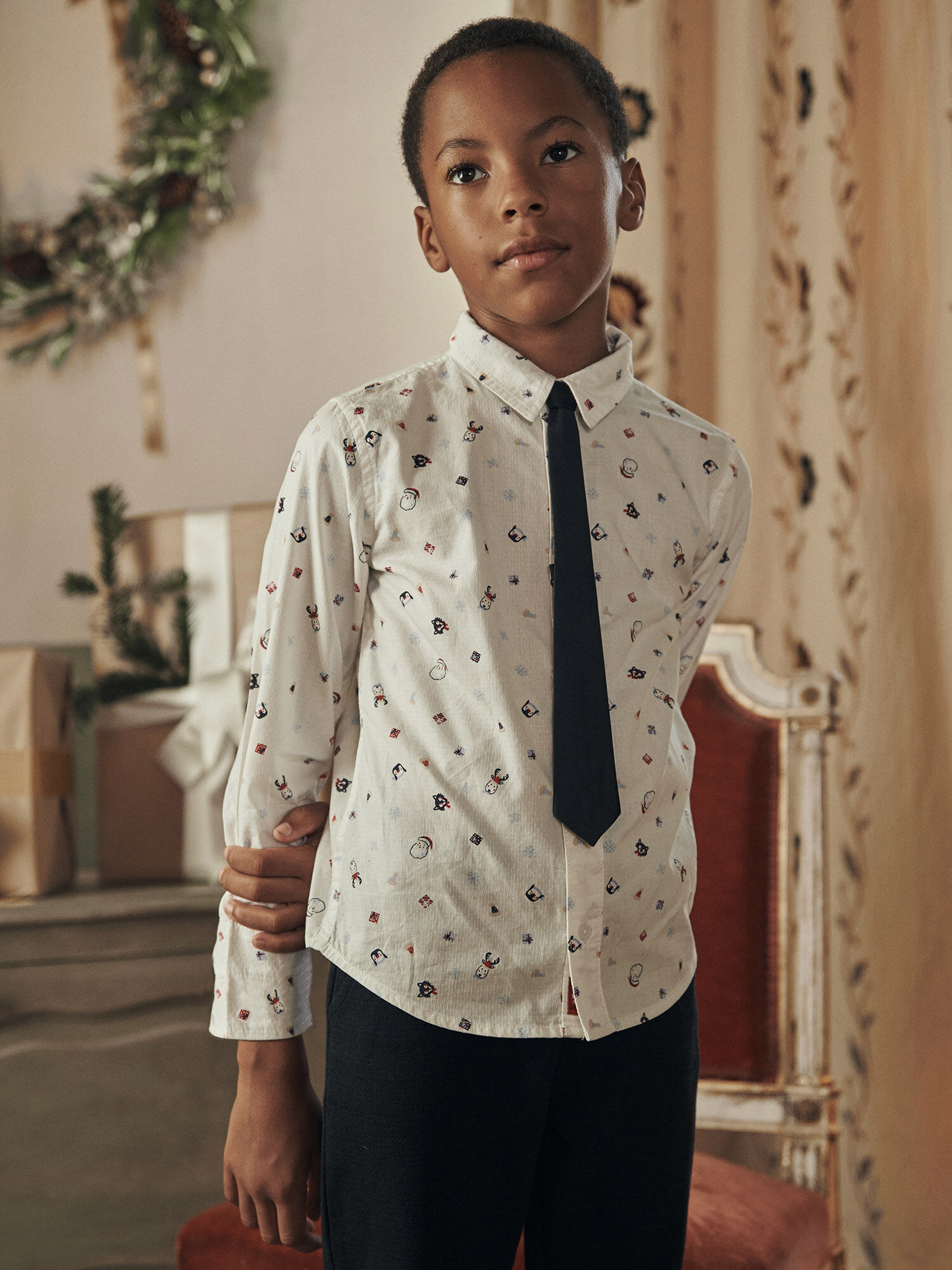 Camisa blanca con estampado online