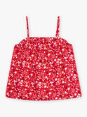 Camiseta de tirantes fucsia con estampado floral para niña CAUDEBETTE 1 / 22E2PFT3DEB304