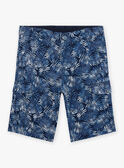 Bermudas de color azul con estampado de hojas para niño CIPOPAGE / 22E3PGK2BERC211