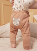Conjunto de top, pantalón y pañuelo de color avellana y crudo LOGAN / 24H0CG13ENS821