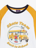 Camiseta blanca con estampado de autobús escolar GIBUAGE / 23H3PG93TML001