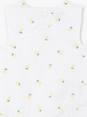 Pelele de color blanco para bebé niña ZANELLY / 21E1BFO1BAR000