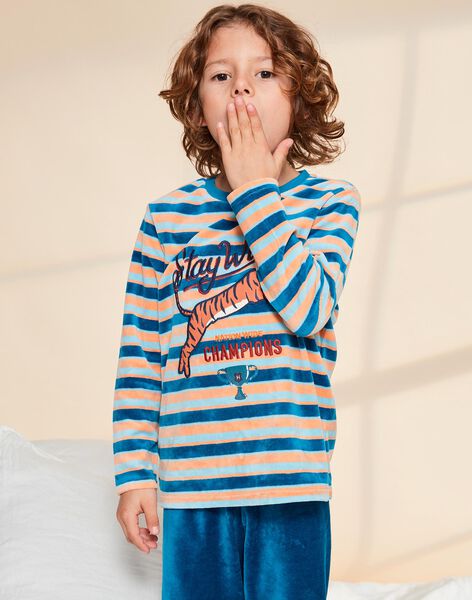 Pijama de terciopelo de rayas : - Pijamas SergentMajor