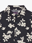 Camisa de color negro con estampado de hojas y tortugas FATONY / 23E1BGP1CHMJ900