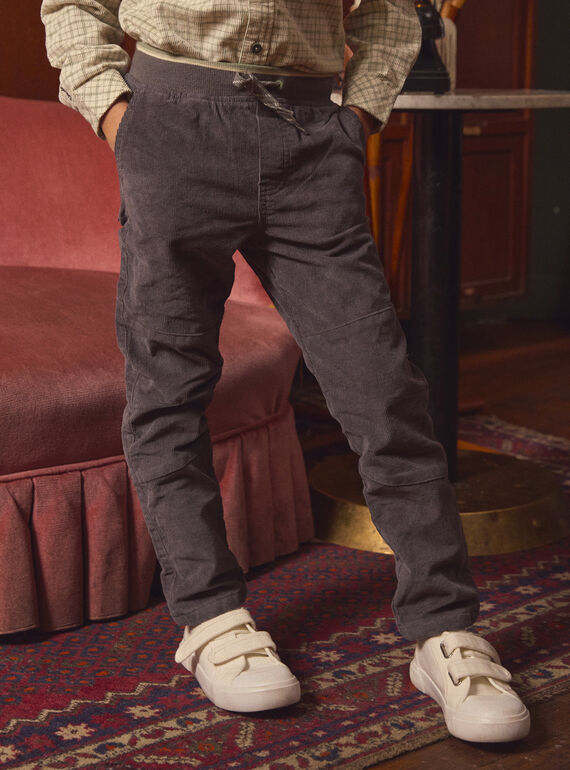 Pantalones Gris de Terciopelo LADURAGE / 24H3PGQ1PANJ909