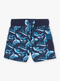 Short de baño de color azul marino con estampado de tiburones KLUSAGE / 24E4PGG5MAIC234