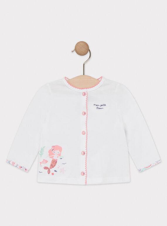 Camiseta de manga larga de color crudo TAFIFI / 20E1BFD1TML001