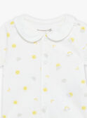 Body y short vainilla con estampado de nubes y soles FOULQUES / 23E0CMT1ENS114