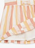 Vestido y braga de color crudo con estampado de rayas FAUNA / 23E1BFP2ROB001