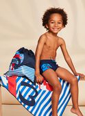 Mochila de color azul y blanco de rayas FRYSACAGE / 23E4PGL1BES070