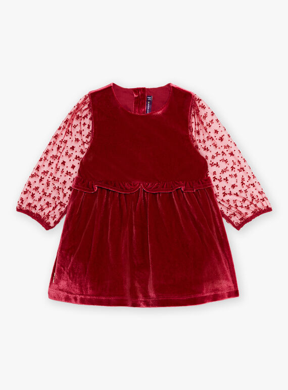 Vestido de terciopelo de manga larga DAVERA / 22H1BF61ROBF526