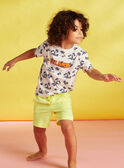 Conjunto de playa de color crudo, amarillo y azul para niño CYOPLAGE4 / 22E3PGS3ENS001