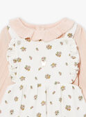 Conjunto de body, ranita y leotardos de color crudo y rosa LOUANE / 24H0CF12ENS001