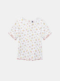 Camiseta color crudo de flores con manga globo KRIBLETTE 2 / 24E2PFB1TMC001