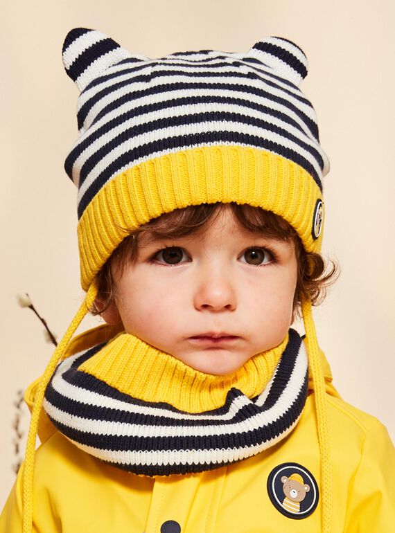 Gorro de punto con dibujo de orejas 3D y estampado de rayas FILAYNE / 23E4BG52BON070