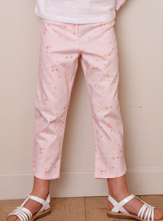 Pantalón de ceremonia con estampado floral para niña TYPOETTE / 20E2PFJ1PCO321