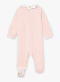 Pelele rosa claro de terciopelo LORETTE / 24H0NF11GRED322