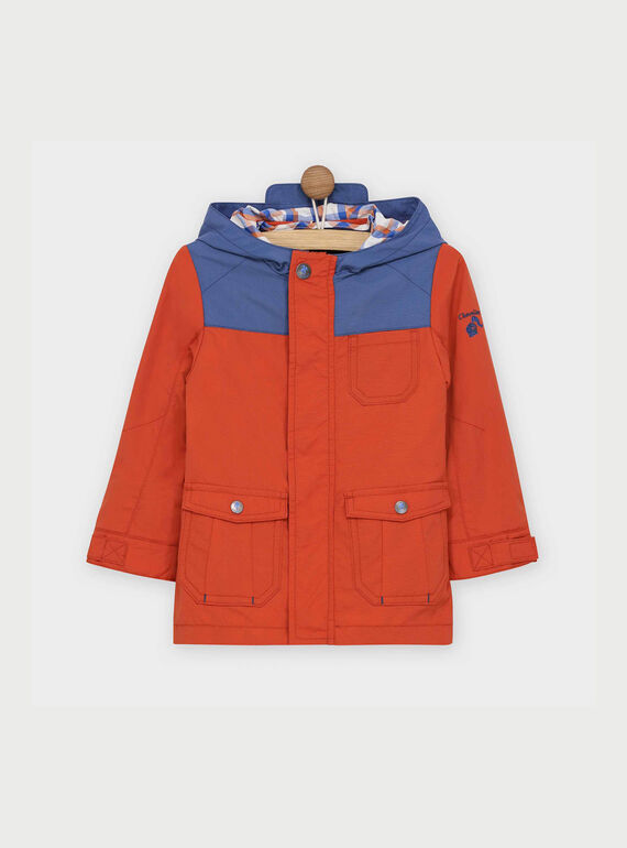 Impermeable de color naranja RATIMAGE / 19E3PG41IMP405