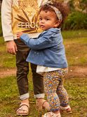 Camisa crudo con leggings y cinta para el pelo azul marino con flores 23E1BF81ENS001